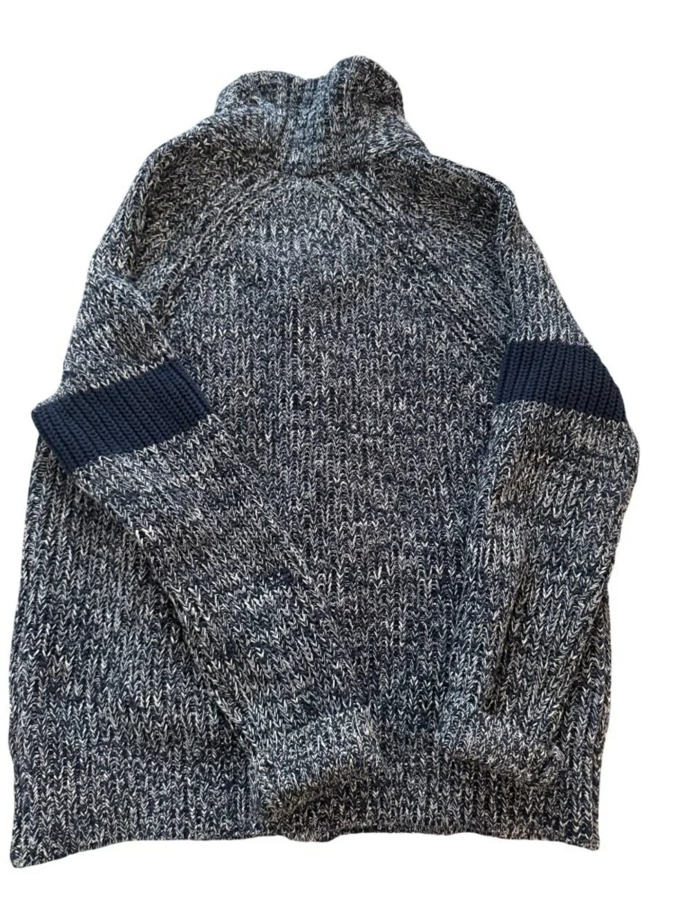 Banana Republic Mens Shawl Collar Button Front Cardigan Size XL Blue Gray Casual
